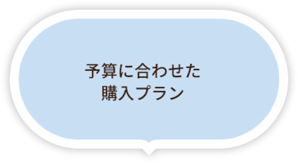 予算に合わせた購入プラン