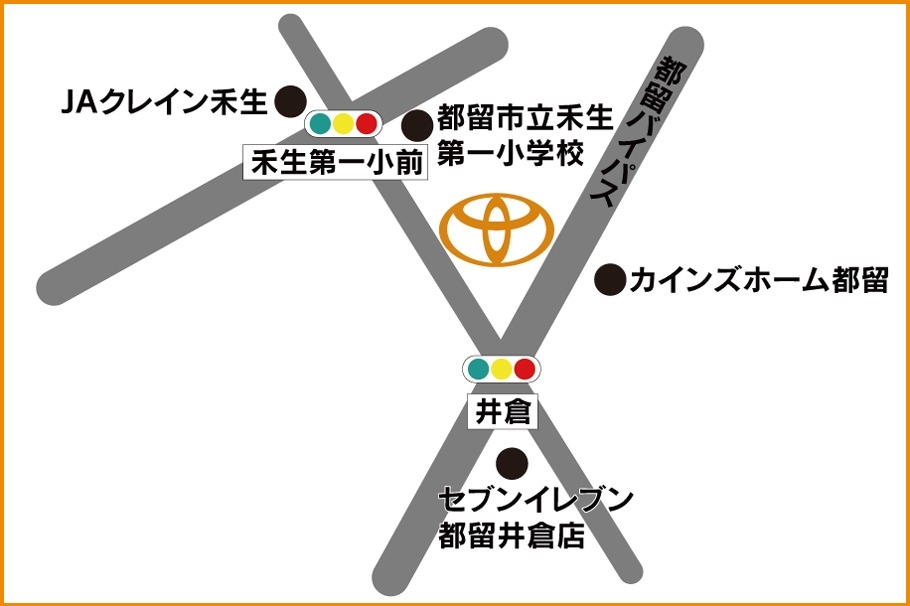都留バイパス地図